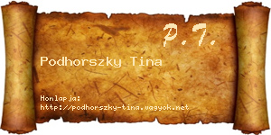 Podhorszky Tina névjegykártya